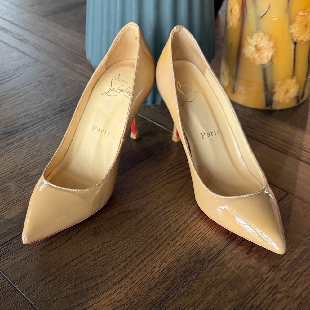 Christian Louboutin Nude Patent Leather Heels